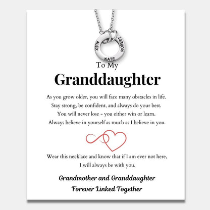 Circle Name Necklace for Granddaughter