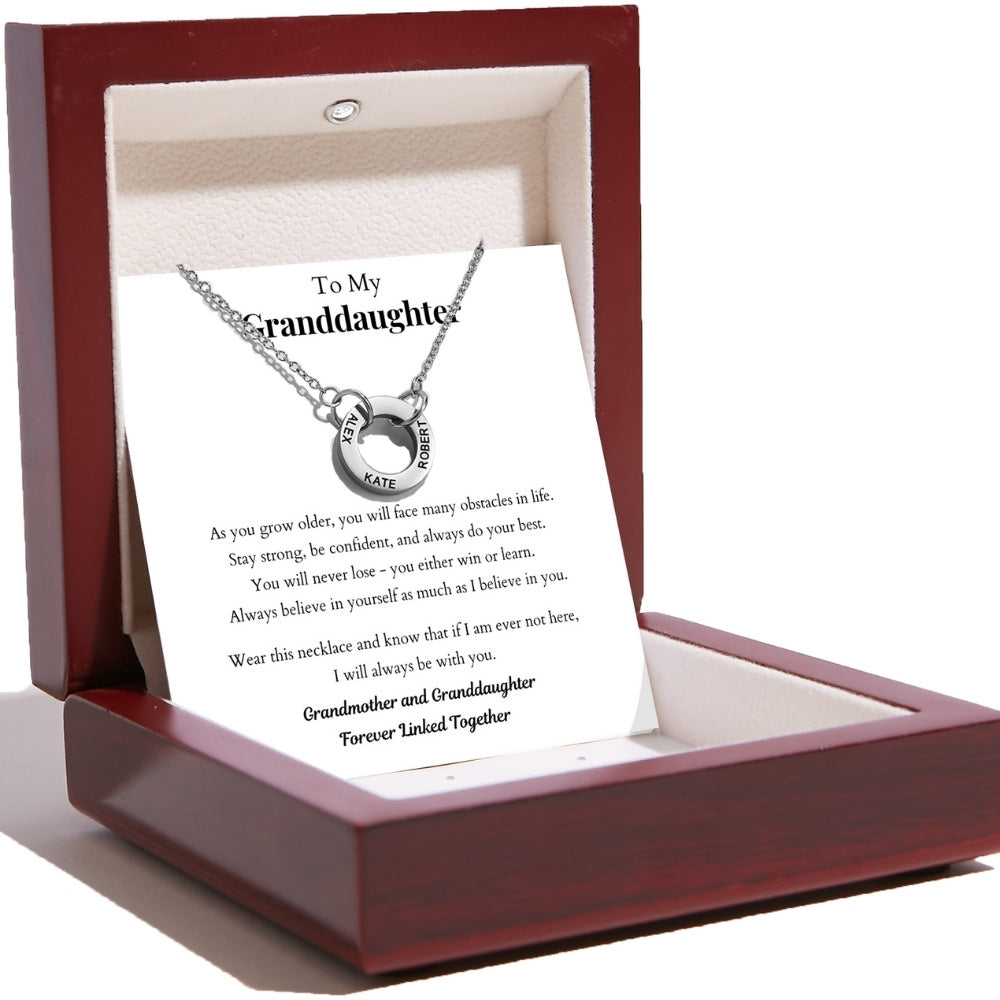 Circle Name Necklace for Granddaughter