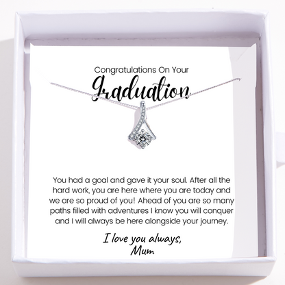 Graduation Necklace For Her- Infinite Love Necklace Sterling Silver