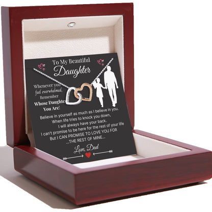 Father Daughter Necklace – Interlocking Heart Necklace