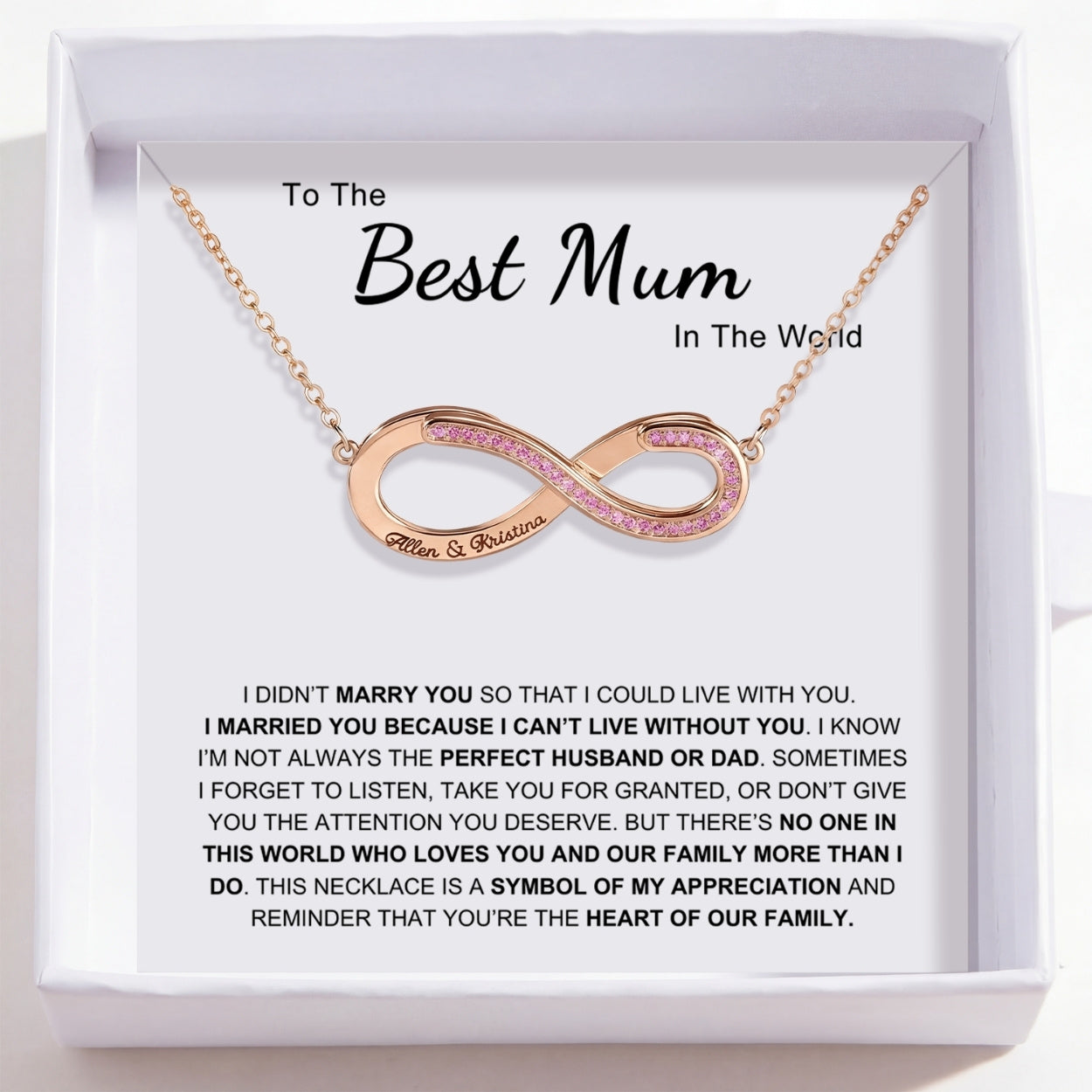 To My Wife – Love Is Infinity Necklace