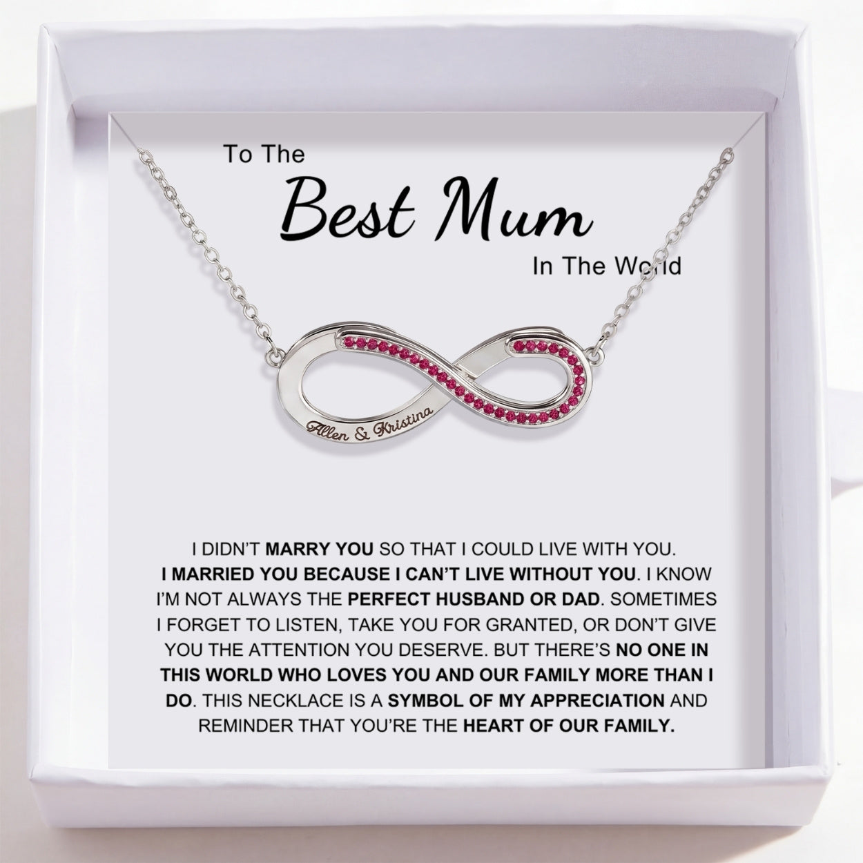 To My Wife – Love Is Infinity Necklace