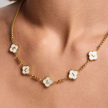 Lucky Clover Name Necklace