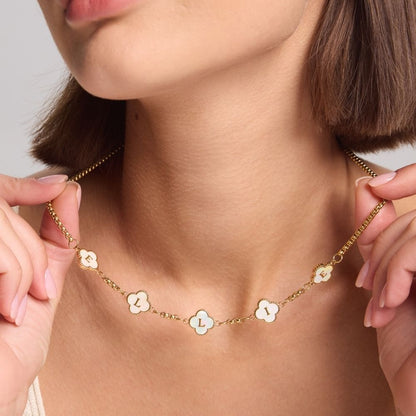 Lucky Clover Name Necklace