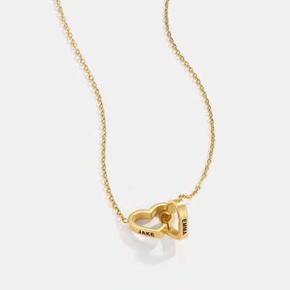 Interlocking Hearts Name Necklace
