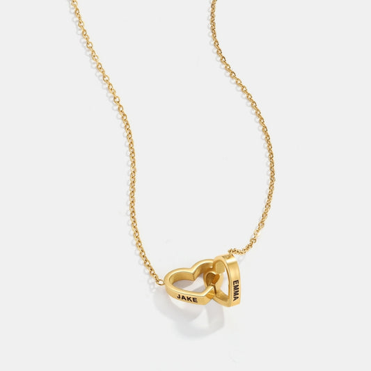 Interlocking Hearts Name Necklace
