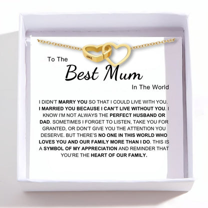 Interlocking Hearts Name Necklace