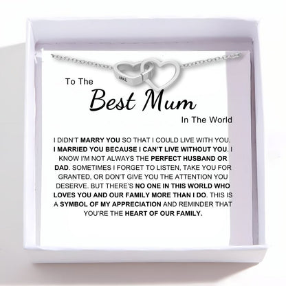 Interlocking Hearts Name Necklace