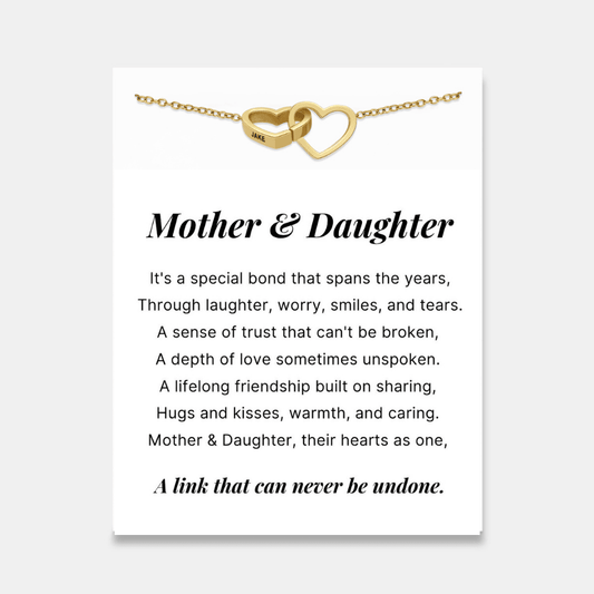 Interlocking Hearts Name Necklace