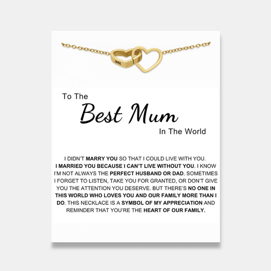Interlocking Hearts Name Necklace