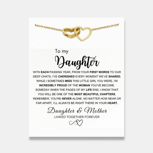 Interlocking Hearts Name Necklace
