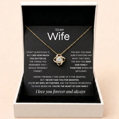 Forever & Always Heart Necklace - Never Take You For Granted