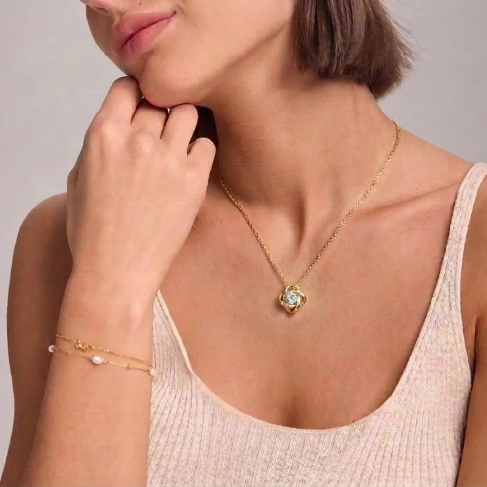Love Knot Necklace To My Wife - One Who Keeps Us Together