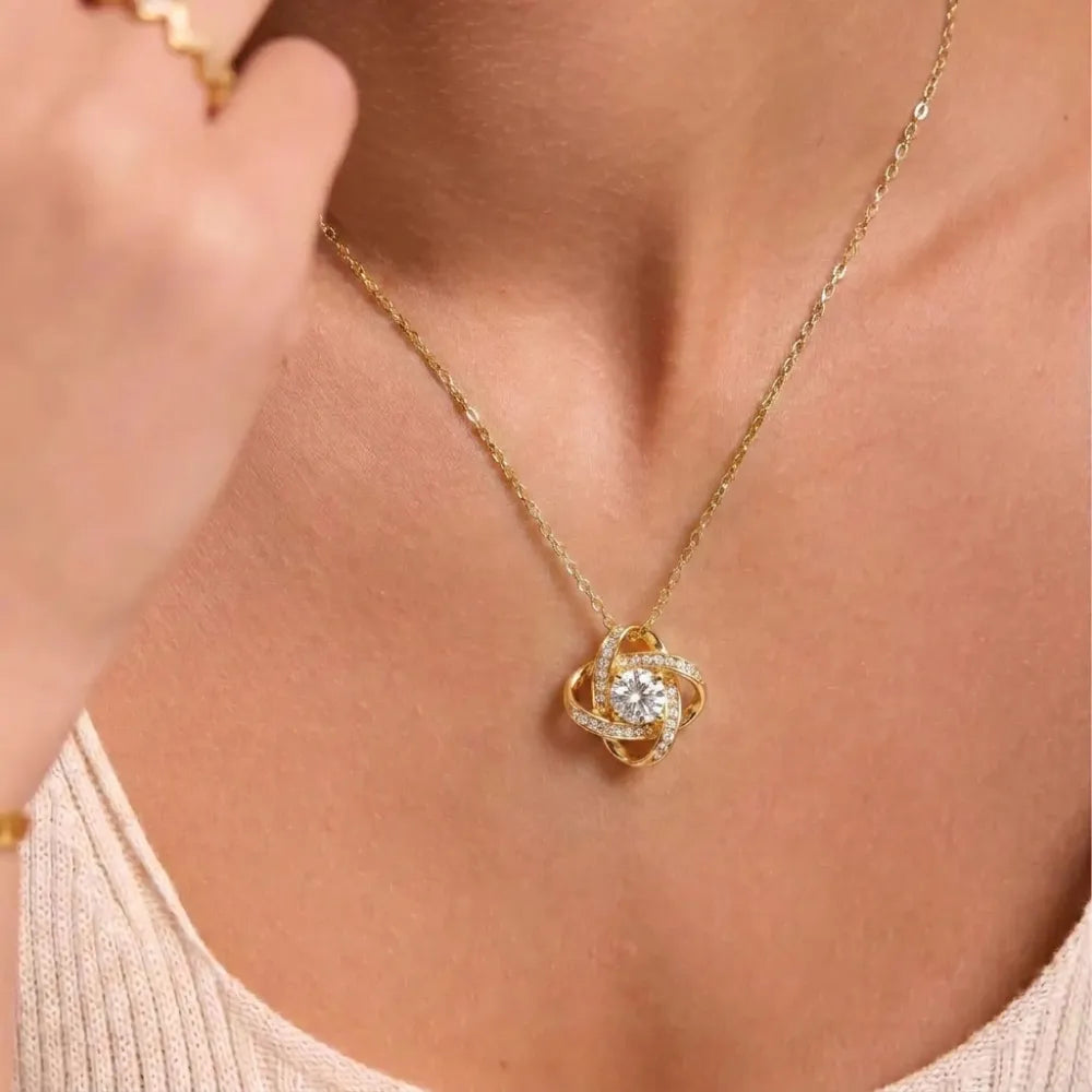 Love Knot Necklace To My Wife - One Who Keeps Us Together