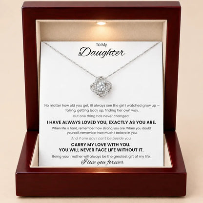 Love Knot Necklace for Daughter - Carry My Love With You