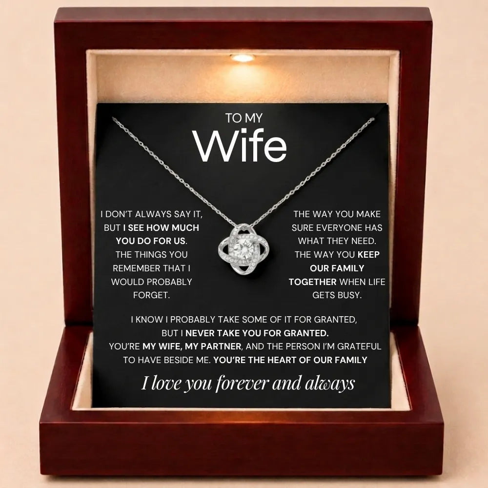 Forever & Always Heart Necklace - Never Take You For Granted