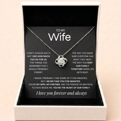 Forever & Always Heart Necklace - Never Take You For Granted