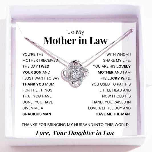 Love Knot Necklace For Mother-In-Law – Thank You, Mum