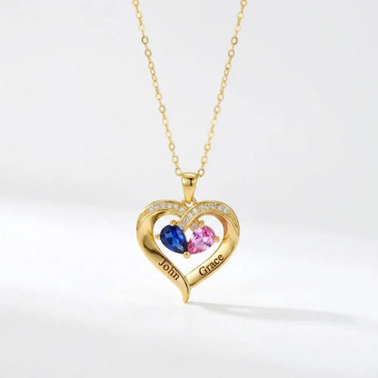 Together Forever Birthstone Heart Necklace For Wife - Never Take You For Granted