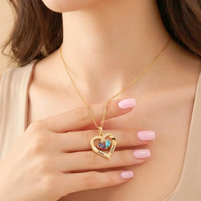 Together Forever Birthstone Heart Necklace For Wife - Never Take You For Granted