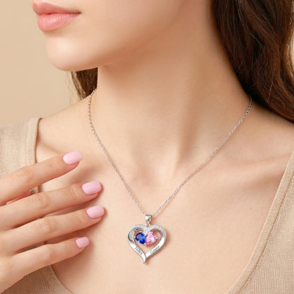 To The Best Mum – Together Forever Birthstone Heart Necklace