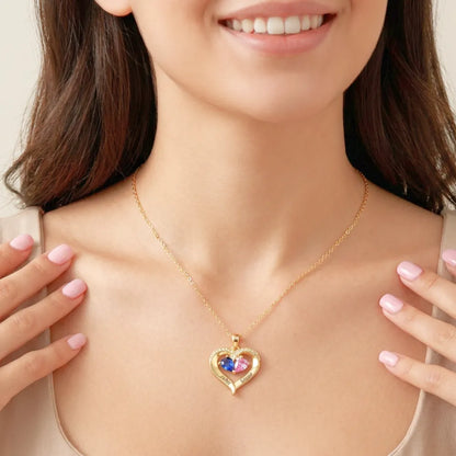 Together Forever Birthstone Heart Necklace For Wife - Never Take You For Granted