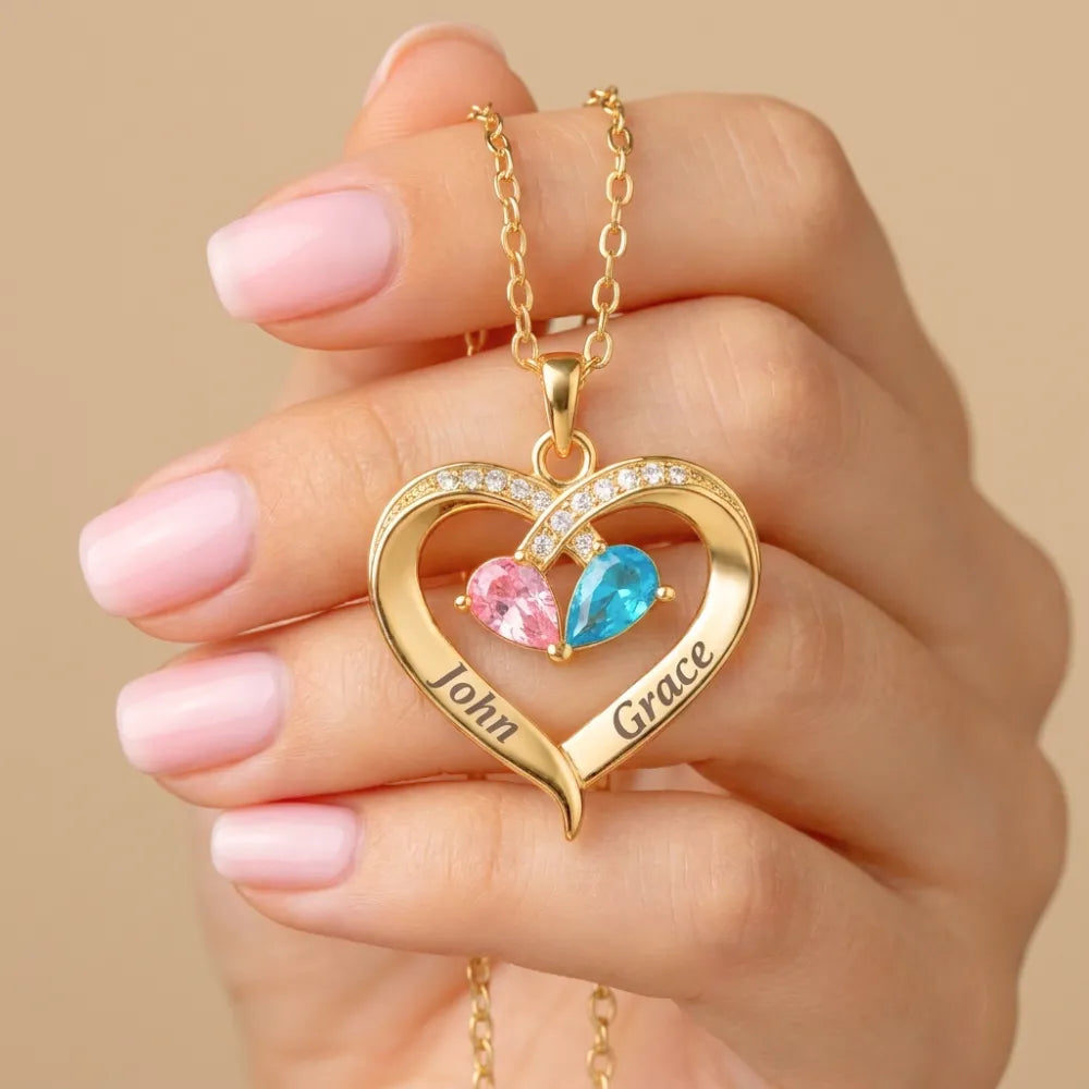 Together Forever Birthstone Heart Necklace For Wife - Never Take You For Granted