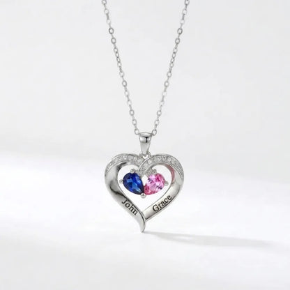 Together Forever Birthstone Heart Necklace For Wife - Never Take You For Granted