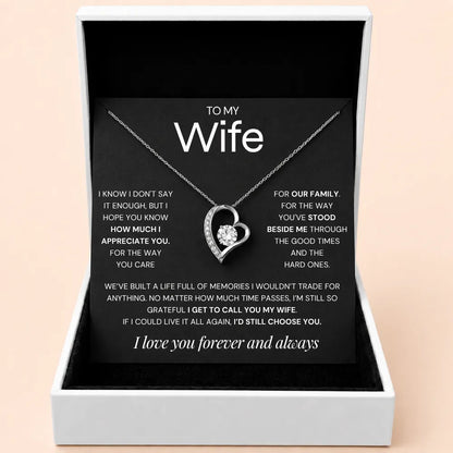 Love Heart Necklace For Wife - Grateful To Call You My Wife