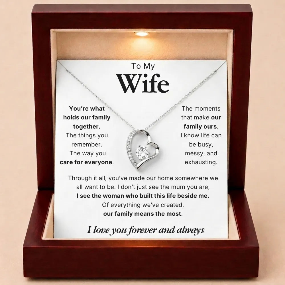 Love Heart Necklace For Wife - You Hold Us Together