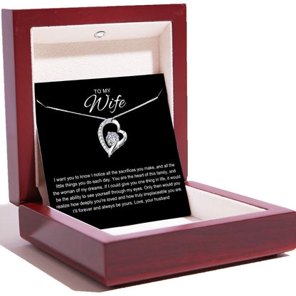 To My Wife – Love Heart Necklace