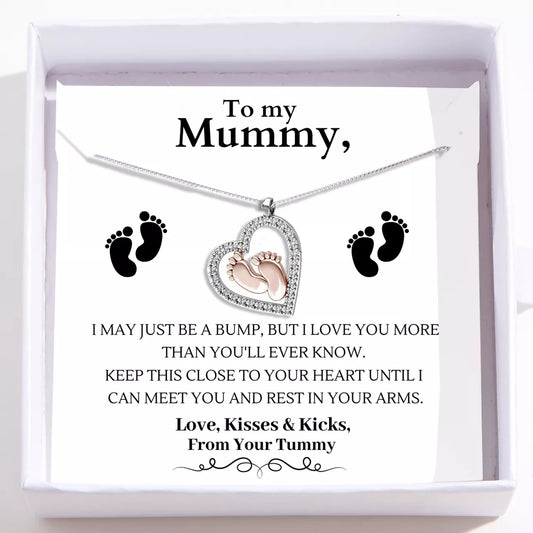 Baby Feet Heart Necklace – To My Mummy