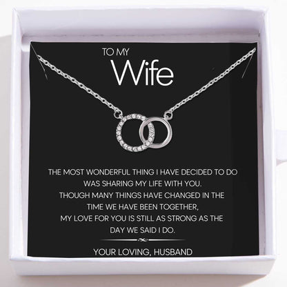 To My Wife – Perfect Pair Necklace – The Most Wonderful Thing
