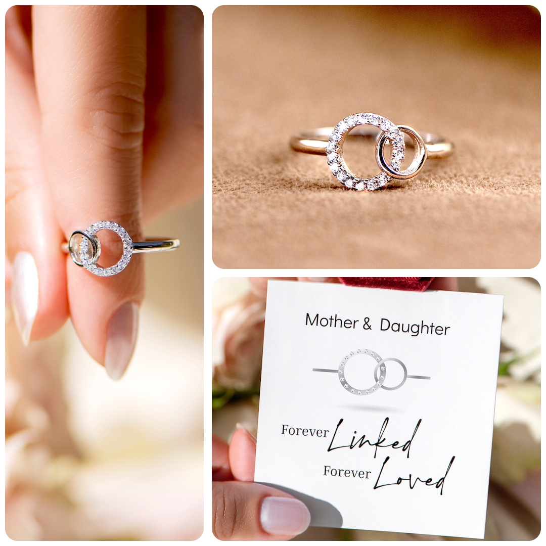 Mother Daughter Forever Linked Ring