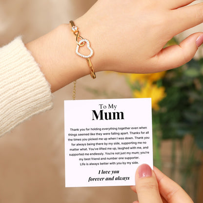 Infinity Heart Bracelet For Mum