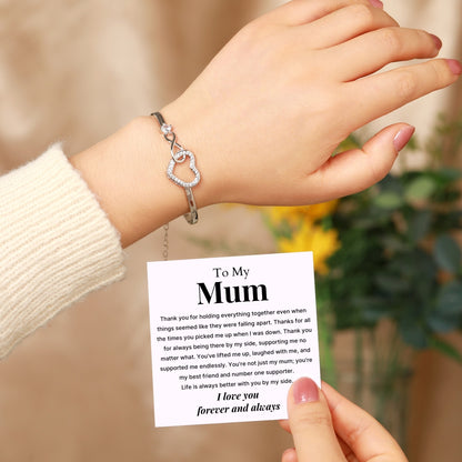 Infinity Heart Bracelet For Mum
