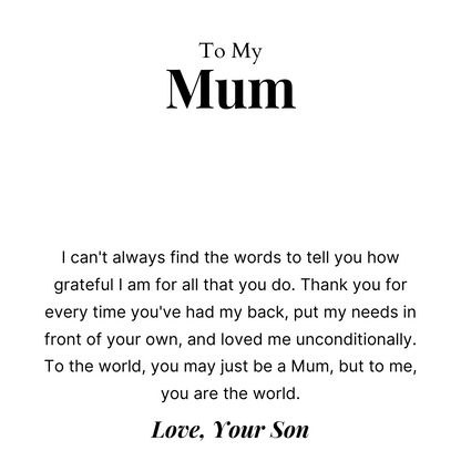 To Mum – Love Knot Necklace For Mum – You Are The World To Me