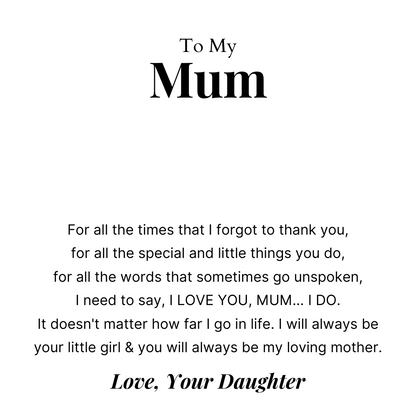 To Mum – Love Knot Necklace For Mum – Forever Your Little Girl