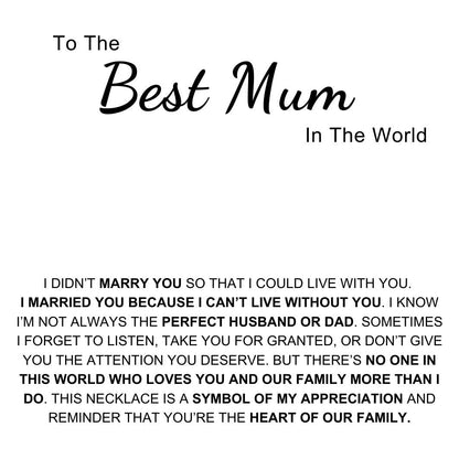 Best Mum In The World - Disc Necklace With Engraved Initials