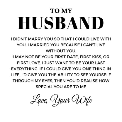 To My Husband – ‘Love You Forever’ Personalised Name Bracelet