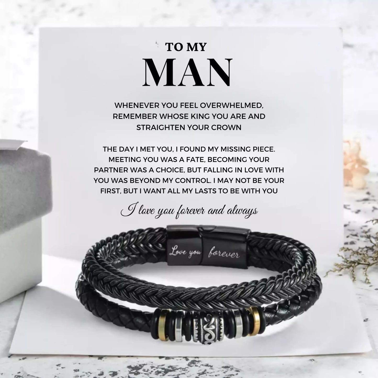 To My Man ‘Love You Forever’ Bracelet