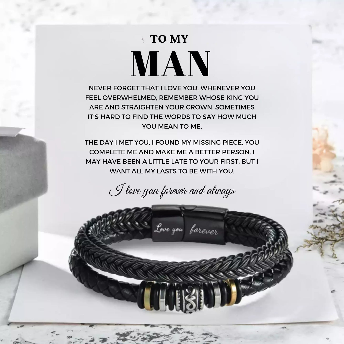 To My Man ‘Love You Forever’ Bracelet