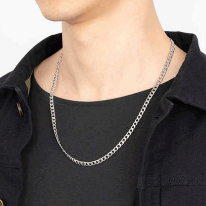 Cuban Link Chain Mens Stainless Steel Adjustable