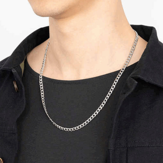 Cuban Link Chain Mens Stainless Steel Adjustable