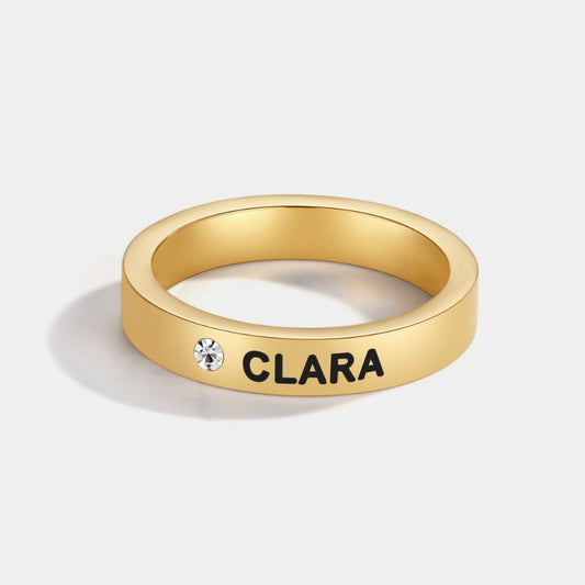 Birthstone Name Ring