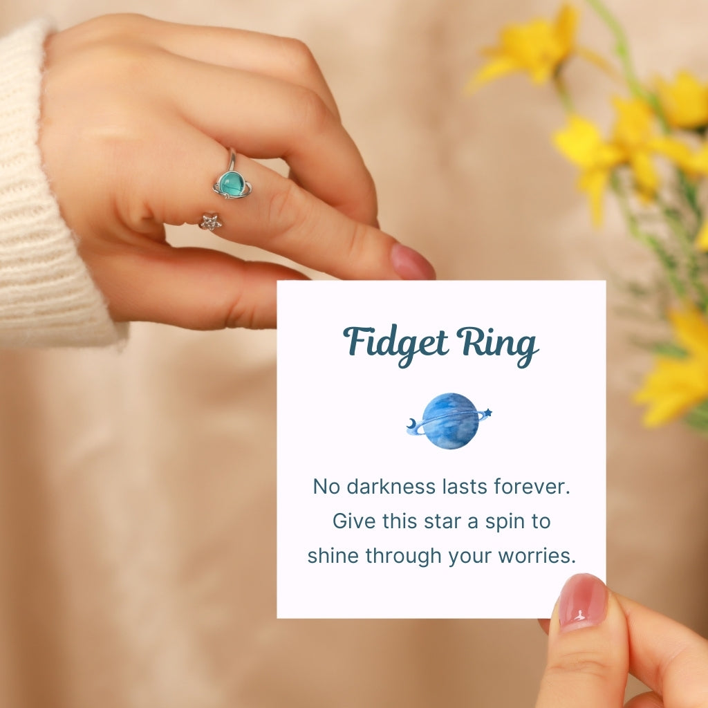 No Darkness Spinning Fidget Ring