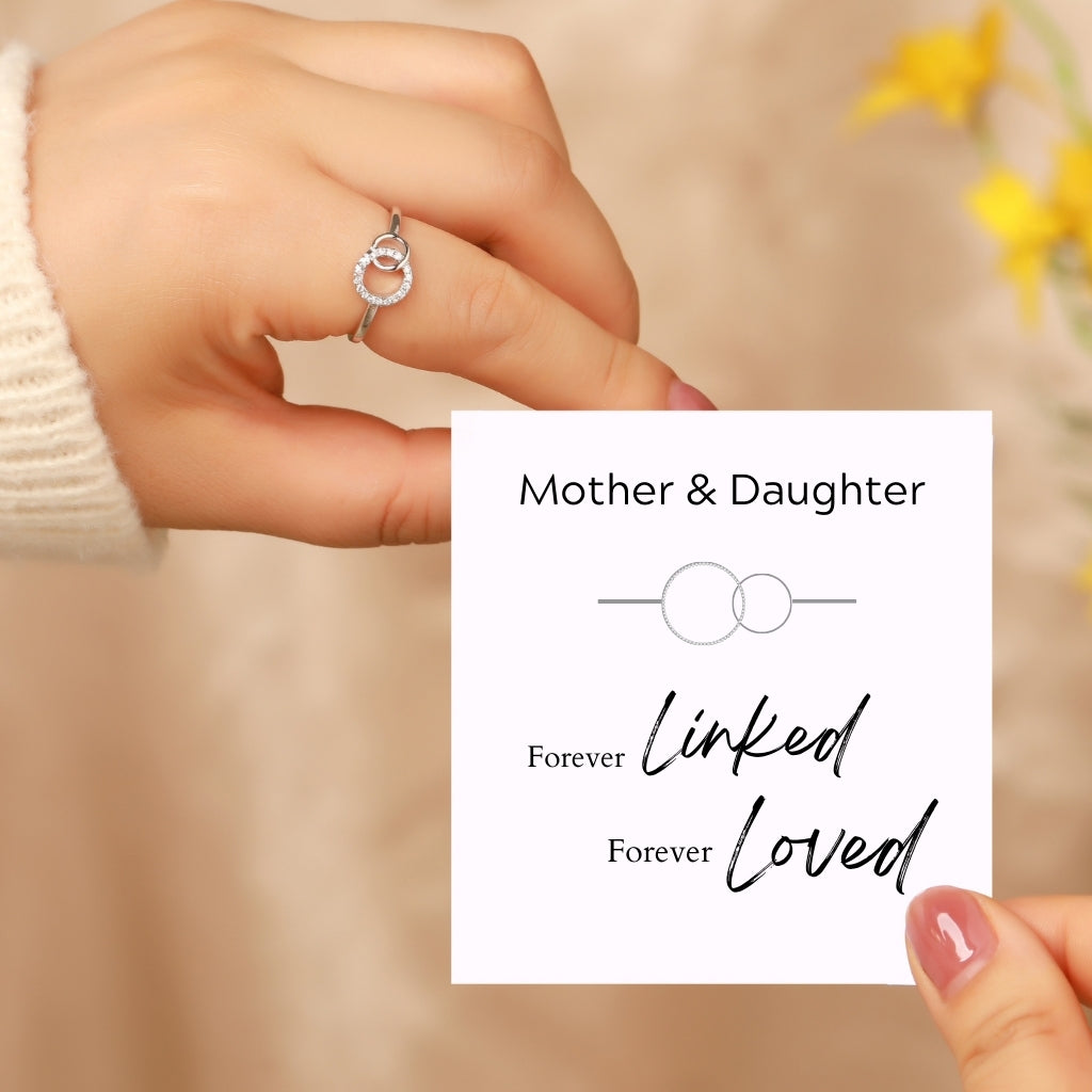 Mother Daughter Forever Linked Ring