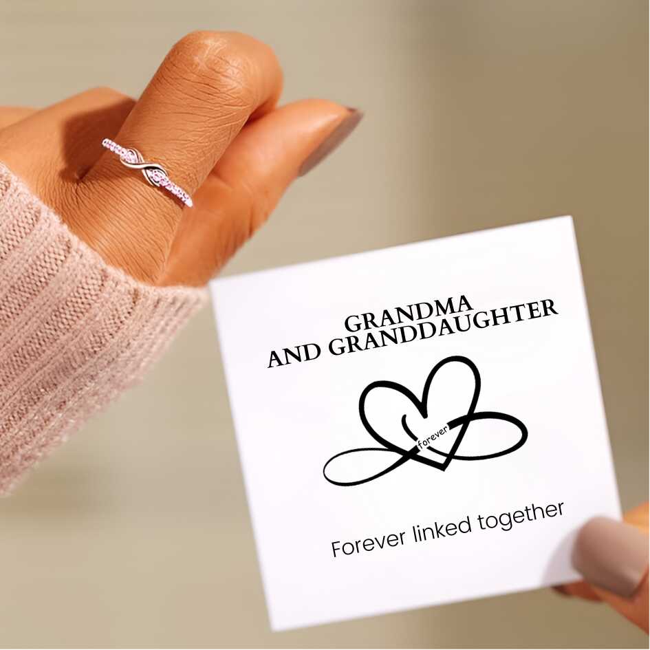 Grandmother and Granddaughter Forever Linked Together Ring