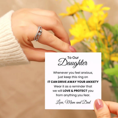To My Daughter –  Fidget Ring for Anxiety Relief (Adjustable)