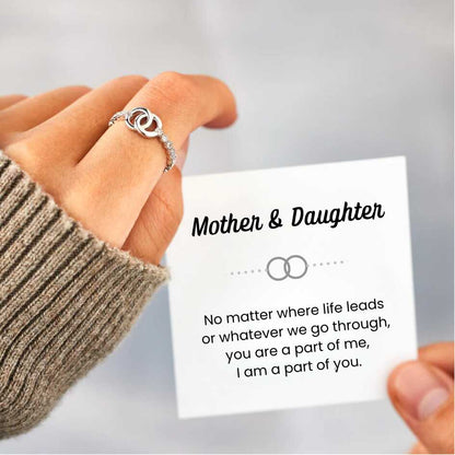 Mother and Daughter Forever Linked Together Ring